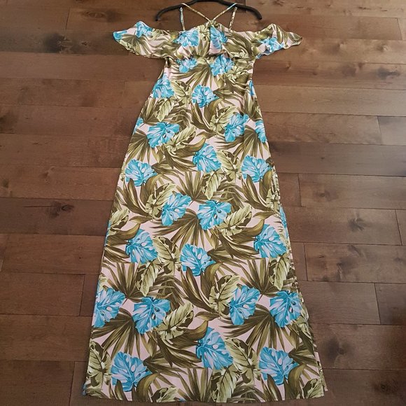 Forever 21 Pink/Blue Long Dress - Size S - NWT - Picture 1 of 11